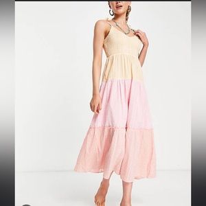 ASOS River Island Tiered Midi Beach Dress - M